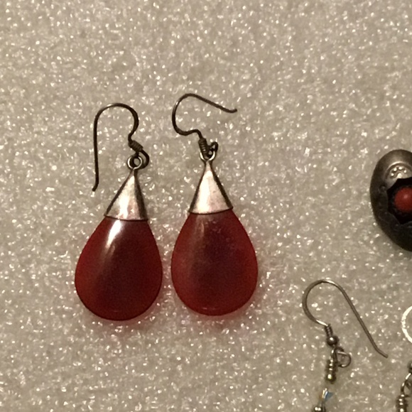 Bundle of 4 pairs of sterling silver earrings - Picture 3 of 7